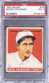 1933 Goudey #76 Mickey Cochrane – PSA NM 7